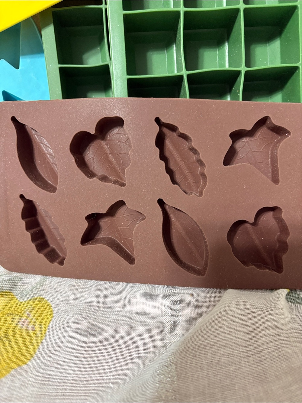 Silicone Assorted Mold Set - Yellow, Blue, Green, Brown - Picture 2 of 11